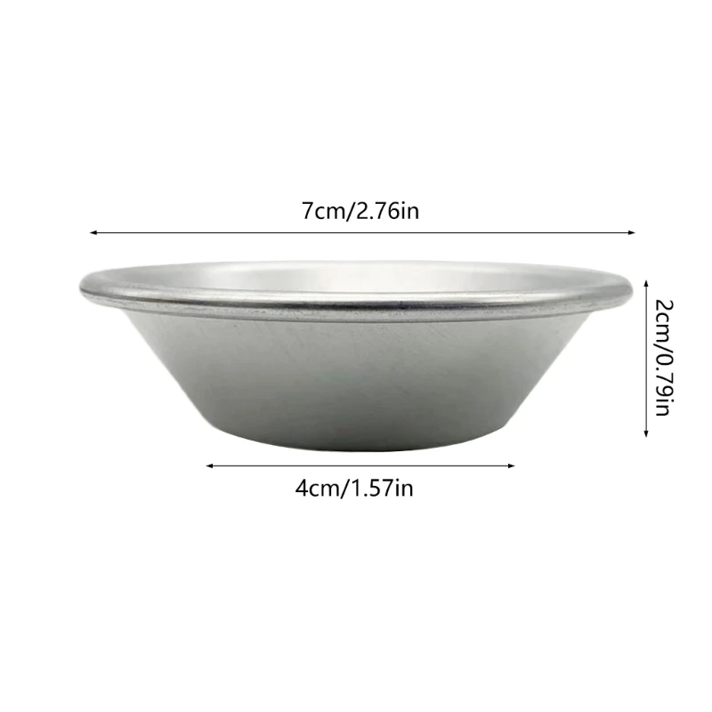 Gói 50 Ly Làm Bánh Chống Dính Khuôn Làm Bánh Kim Loại Nhôm Trứng Khuôn Bánh Tart