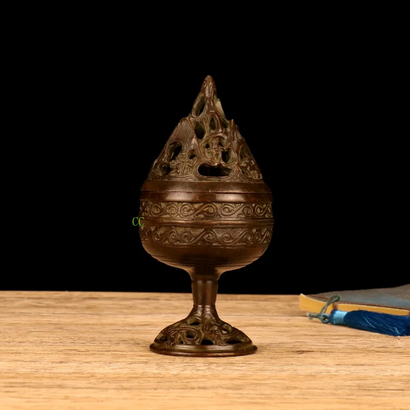 Exquisite Old Chinese Bronze Boshan Furnace Incense Burner
