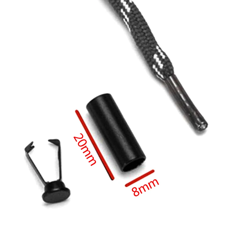 10Pcs DIY Metal Shoelace Cylindrical Tips Head Tip Protector Card Rope Buckle For Clothing Sweater Hat Rope Head Buckle