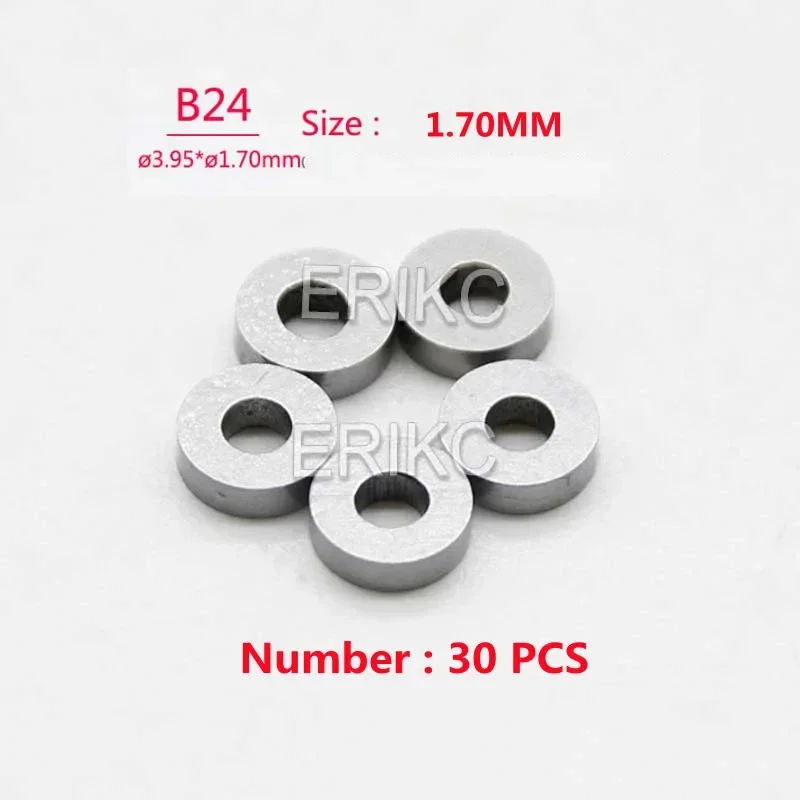 B24 SIZE1.70MM-1.79MM Diesel Fuel Injection Calibration Shims 30PCS Common Rail Adjusting Washer Injectors Gasket Kit FOR DENSO