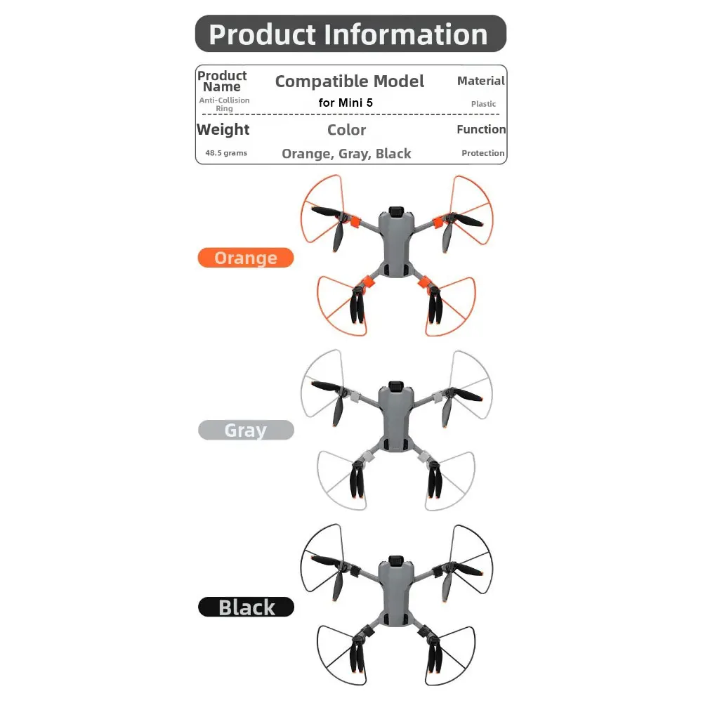 

Защита пропеллера для DJI Mini 5Pro: быстросъемная и съемная защита ABS 13,2*15,3*5,4 см, защита пропеллера, бытовая электроника