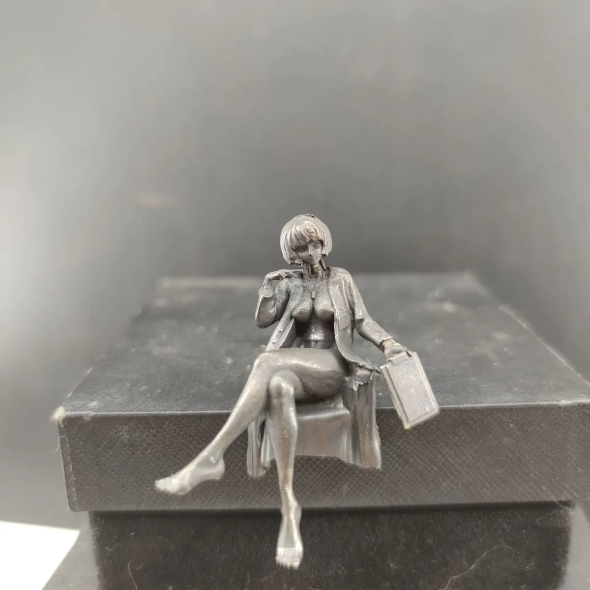 Brass Female Doctor White Coat Goddess Statue - Medical Theme Collectible Figure for Home Decor