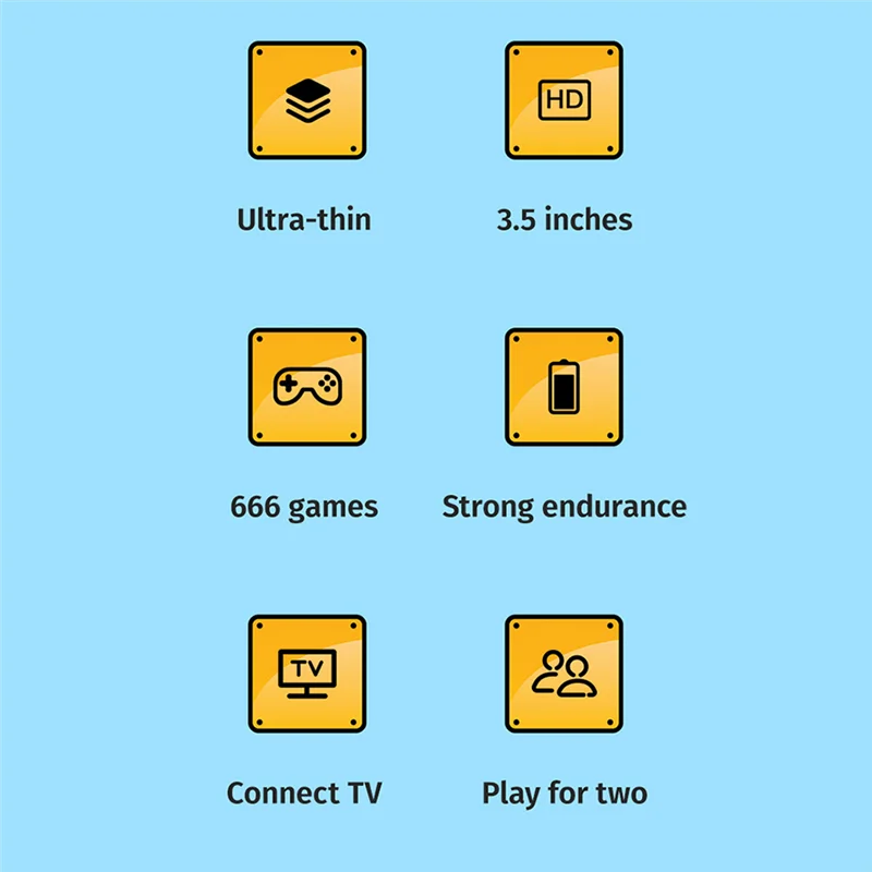 FEB-G7 Retro Video Game Console Ingebouwde 666 Game 3.5 Inch Scherm AV Out Pocket Gamepad Handheld Game Spelers