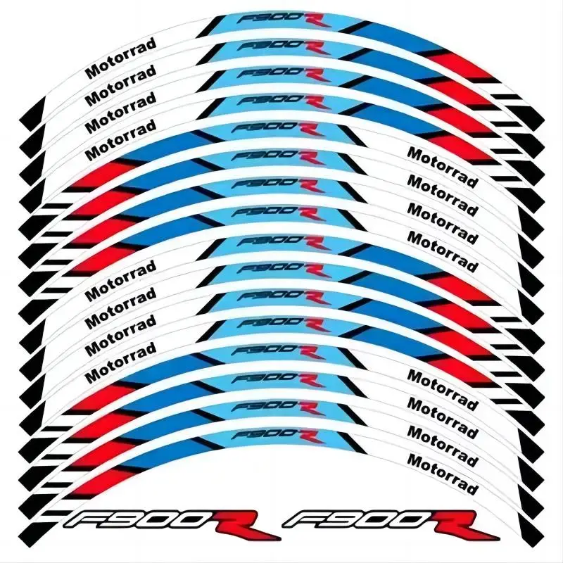 For BMW F900R R17 Inch Reflective Motorcycle Accessories Wheel tire modification Sticker Hub Waterproof Decals Rim Stripe Tape