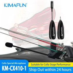 KIMAFUN Mini Musical Cello Microphone Cello Special Wireless Mics for Stage Performance Wireless Cello Instrument Microphone