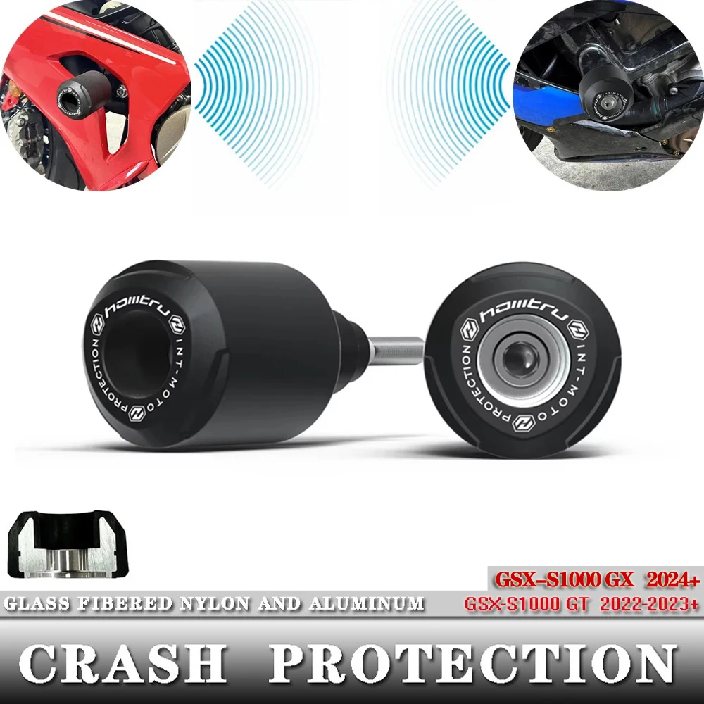 

For Suzuki gsx-s1000 GSX-S1000 GT 2022-2023+ GSX-S1000 GX 2024+ motorcycle Crash Protection Bobbins Aluminum+Nylon Fiberglass