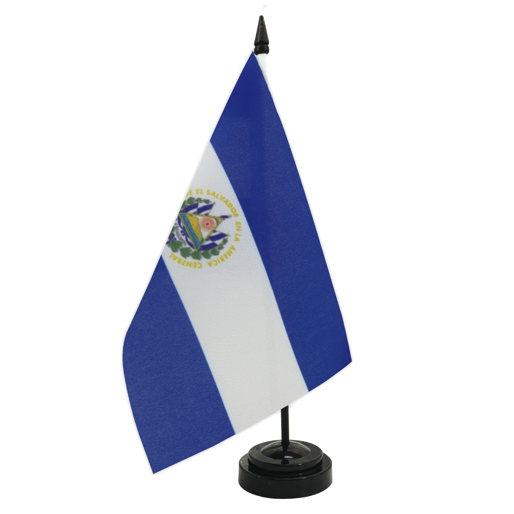 El Salvador Desk Flag 5.5x8.3inch Conference Negotiation Flag Product Display Office Top Desk Ornaments Flags