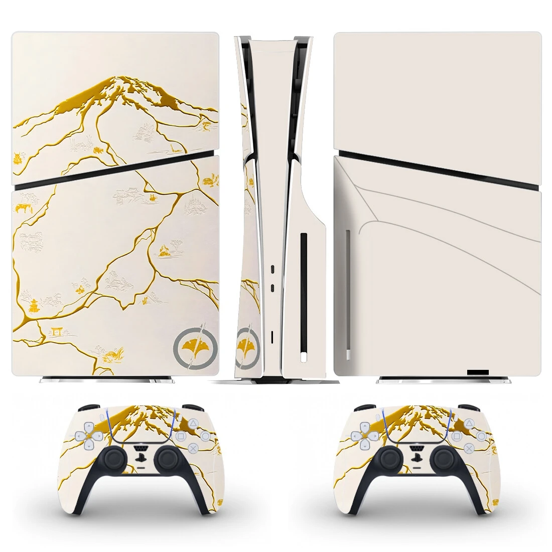 Фото Новый виниловый стикер-деколь для PS5 Slim Digital, PS5 Fat Disk и 2 контроллеров, а также для PS5 Pro Disc