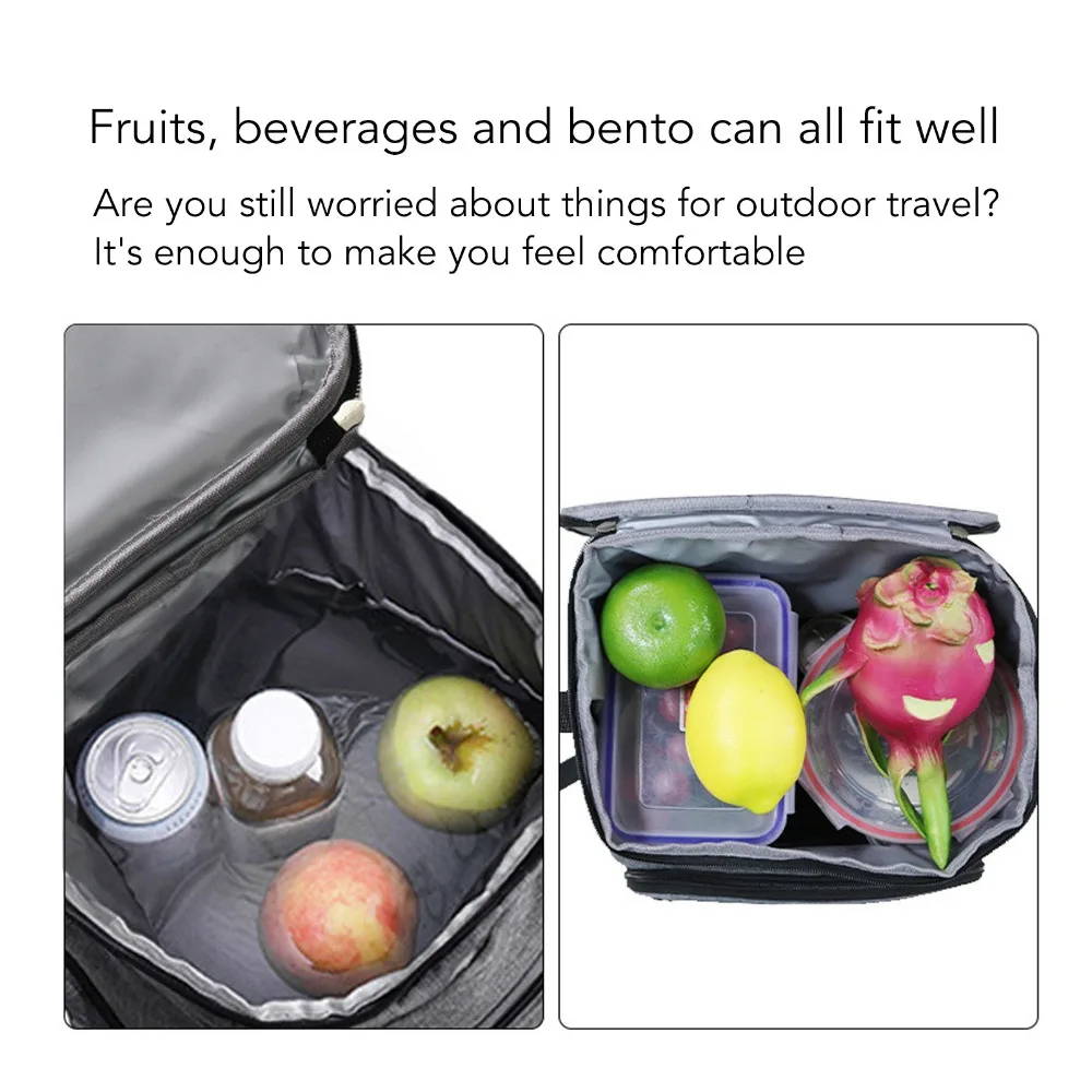 

Large Capacity Camping Insulated Backpack Portable Adjustable Shoulder Strap Cooler Backpack Oxford Cloth Lightweight