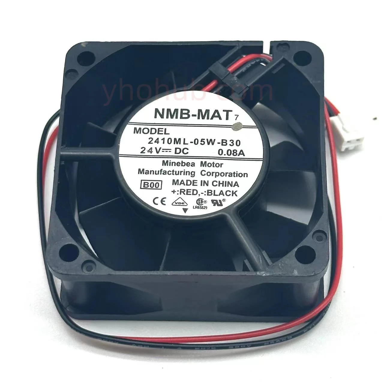 NMB-MAT 2410ML-05W-B30 DC 24V 0.08A 60x60x25mm 2-wire Server Cooling Fan