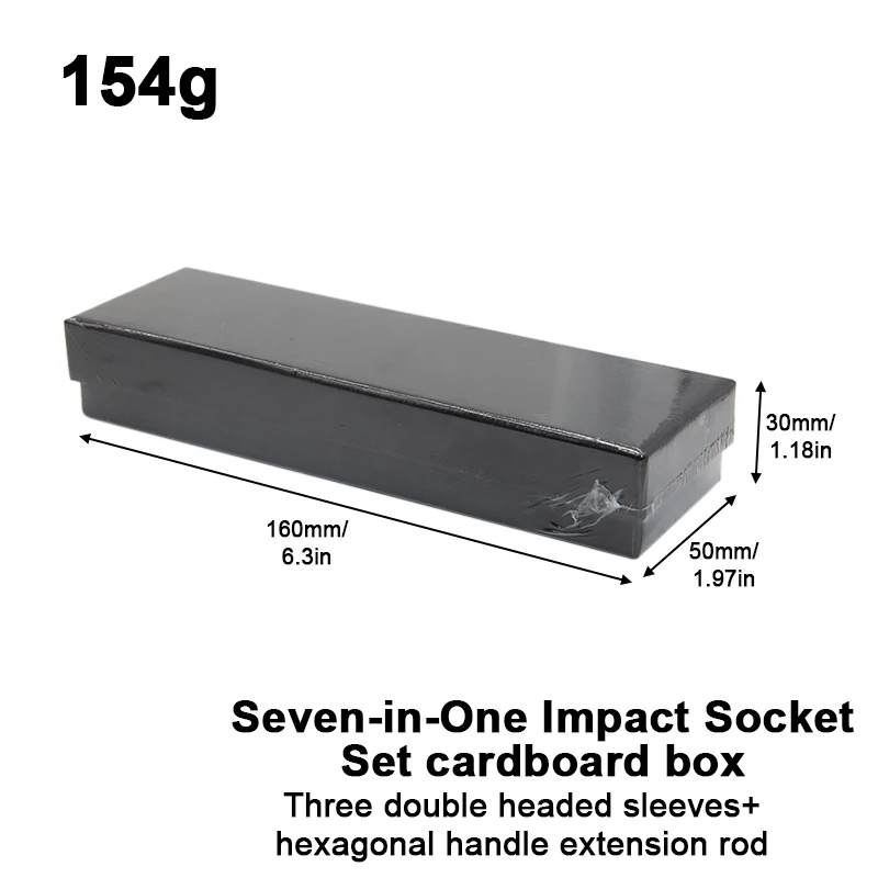 7-in-1 Hochdrehmoment-Magnet-Schlagschraubendreher-Set mit doppelseitigen konkaven Sechskant-Werkzeugen für Wartung und Reparatur – Detail 8