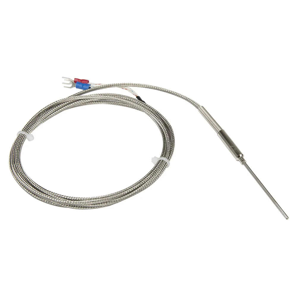FTARP08 K J type 2m metal screening cable 50mm flexible probe sheathed thermocouple temperature sensor