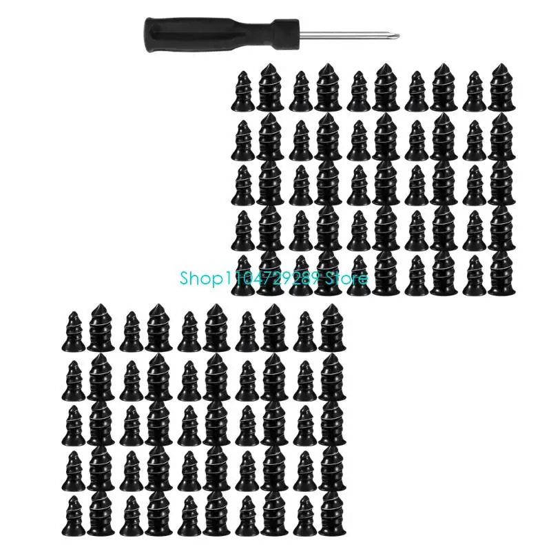 D8KE 101 قطعة طقم تصليح الإطارات في حالات الطوارئ مجموعة سدادات ثقب الإصلاح السريع بدون مقابس مناسبة للسيارات والدراجات النارية #1