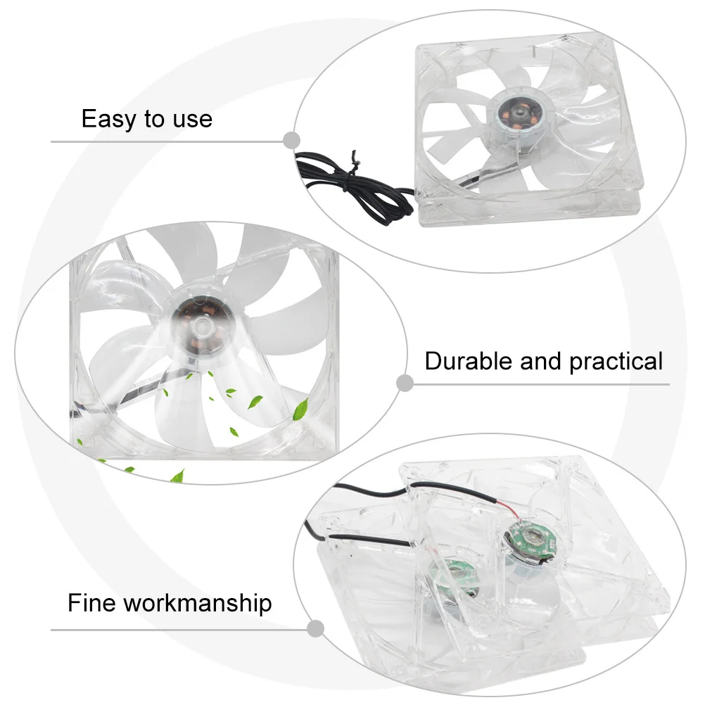 

USB Cooling Fan 12cm Cooler High Performance for Router Receiver Computer Cabinet Set Game Console