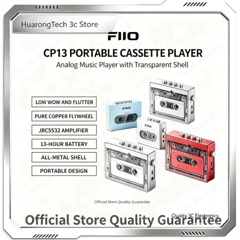 FiiO CP13 Retro Walkman Cassette Player Hi-Fi Stereo Portable Tape Music Player with Bluetooth USB-C Rechargeable Gift Collect