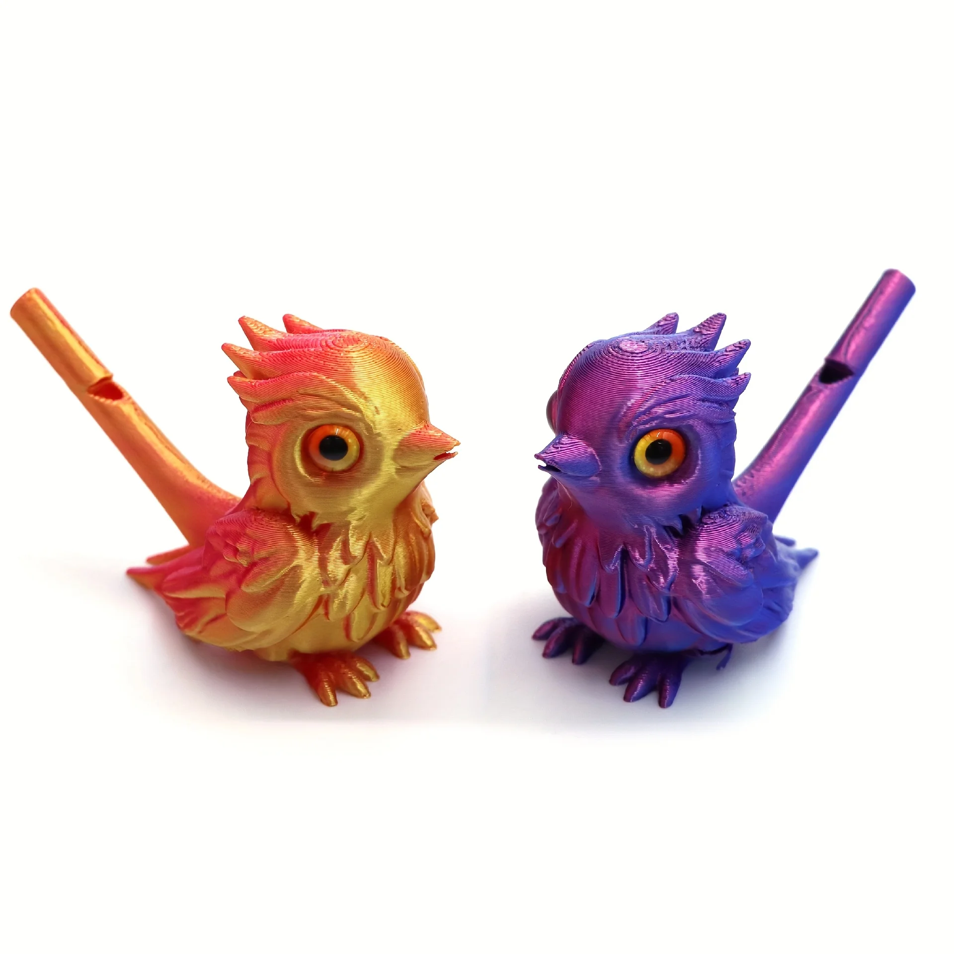 

3D Printed Cute Bird Water Whistle Statue, Singing Bird Toy, Halloween/Christmas Ornament for Home Office Desk Decor