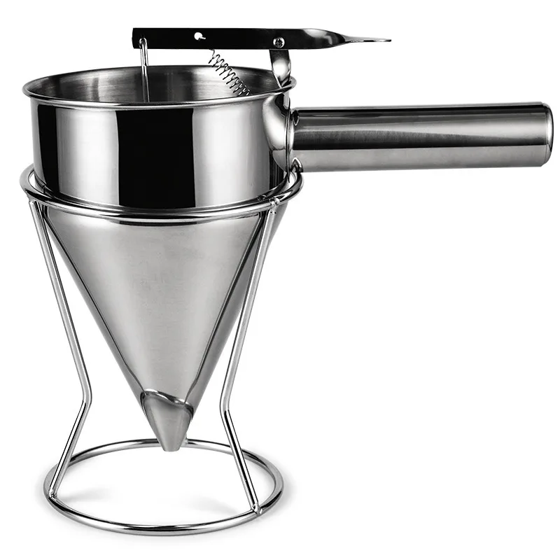 Stainless Steel Conical Funnel Octopus Ball Batter Dispenser With Stand