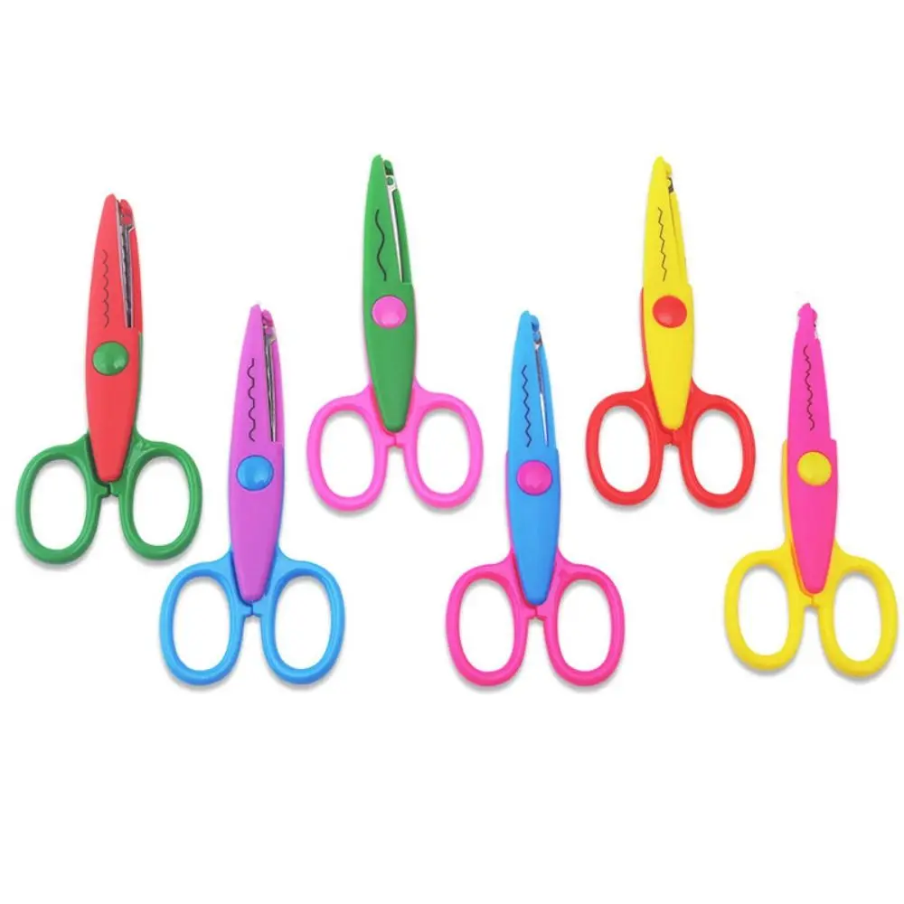 6 Styles Kawaii Lace Scissors Professional Minimalistic Lace Scissors DIY Paper Cut Stationery Scissors Handmade Tools