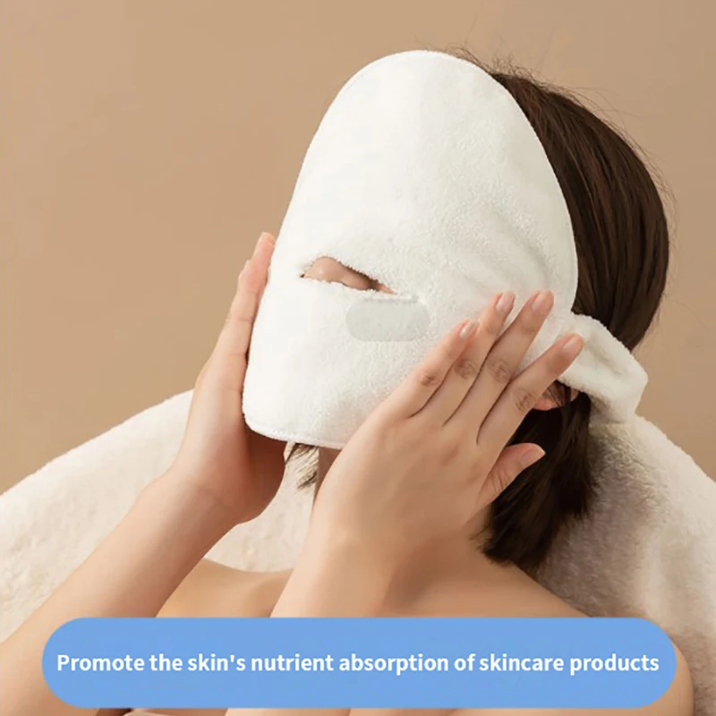 Face Steaming Towel Reusable Face Towel Mask with Face Washing Headband Cold Hot Compress Facial Steamer Towel Beauty Care Spa