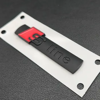 適用於Audi A1 A3 A4 A5 A6 Q2 Q5 Q7 Q3 S3 S4 S6 TT 的 3D ABS 黑色 Sline 標誌 S Line 標誌汽車擋泥板徽章 S Line 貼紙配件 12 最佳銷售 座椅黑色標誌 - №4