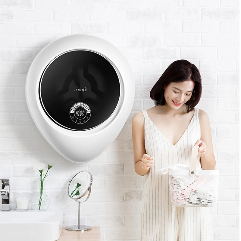 

3KG Wall-mounted Automatic Mini Washing Machine G1-ZB Baby Special Washer Household Underwear Laundry Dehydrator Dryer