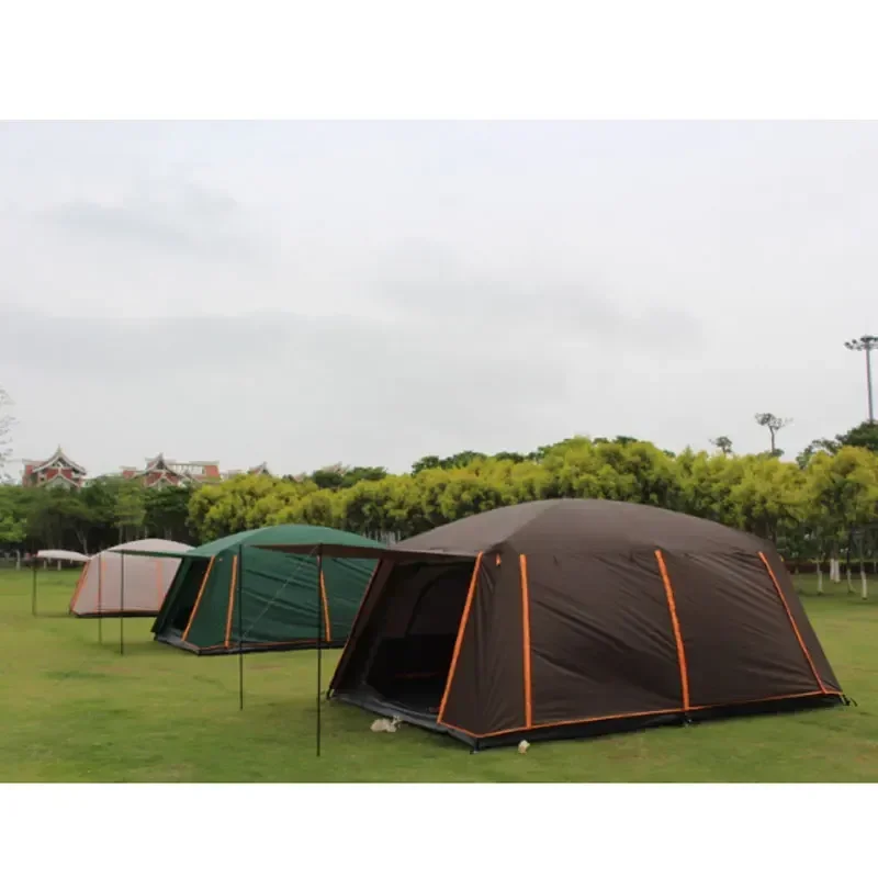 เต็นท์พับ 5-8 คน Camping กลางแจ้ง Oxford ผ้ากันน้ําขนาดใหญ่ 2 ห้องนอน One Living Family Marquee เต็นท์