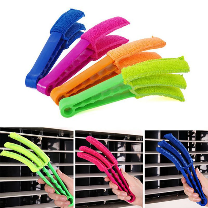 Convenient Microfibre Venetian Blind Blade Cleaner Brush Window Conditioner Duster Car Air Conditioner Vent Outlet Clean Brush