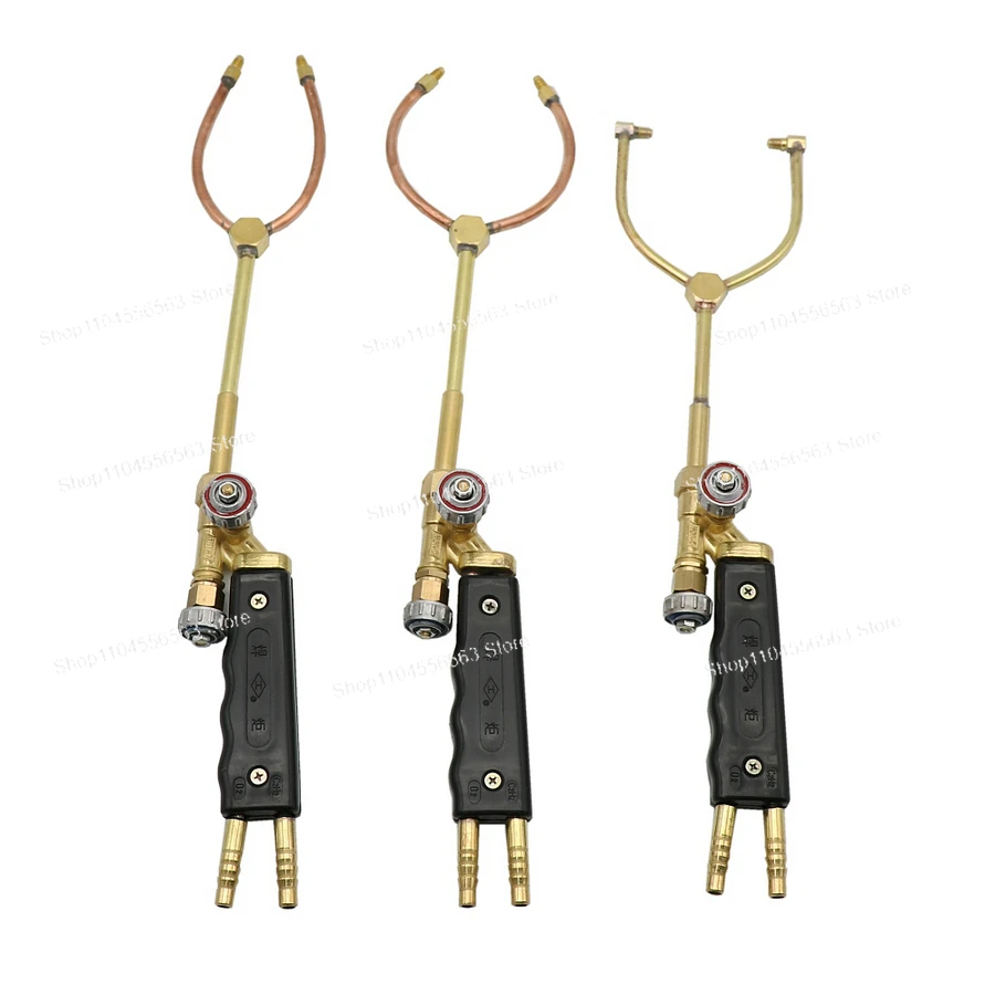 H01-6 Gas Welding Tools Oxygen Acetylene Oxygen Propane Welding Torch Soldering Gun Double Head For Air Conditioner Refrigerator
