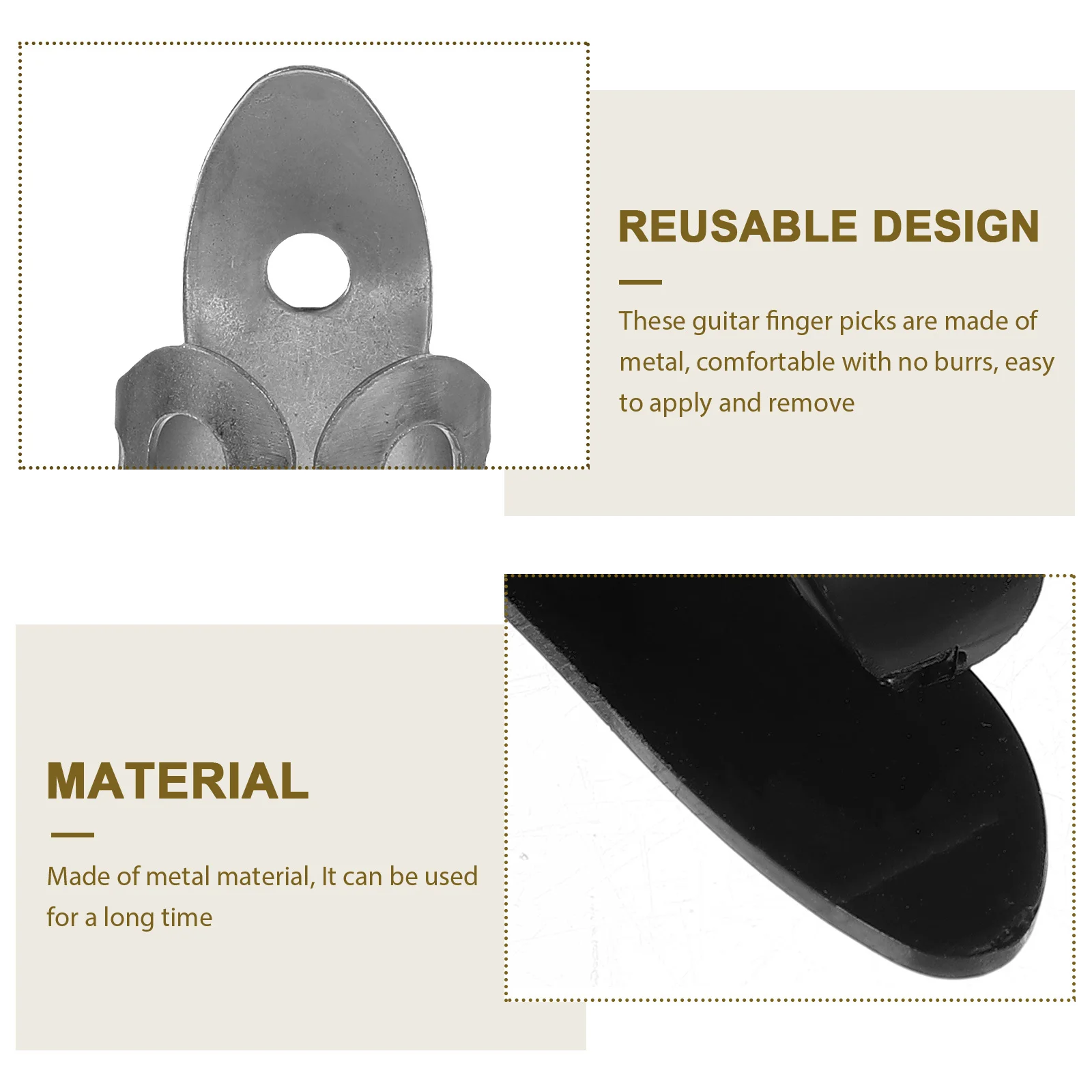 

12pcs Guitar Finger Metal Adjustable Thumb Picks For Acoustic Electric Bass Ukulele Reusable Durable Lightweight Picks Set