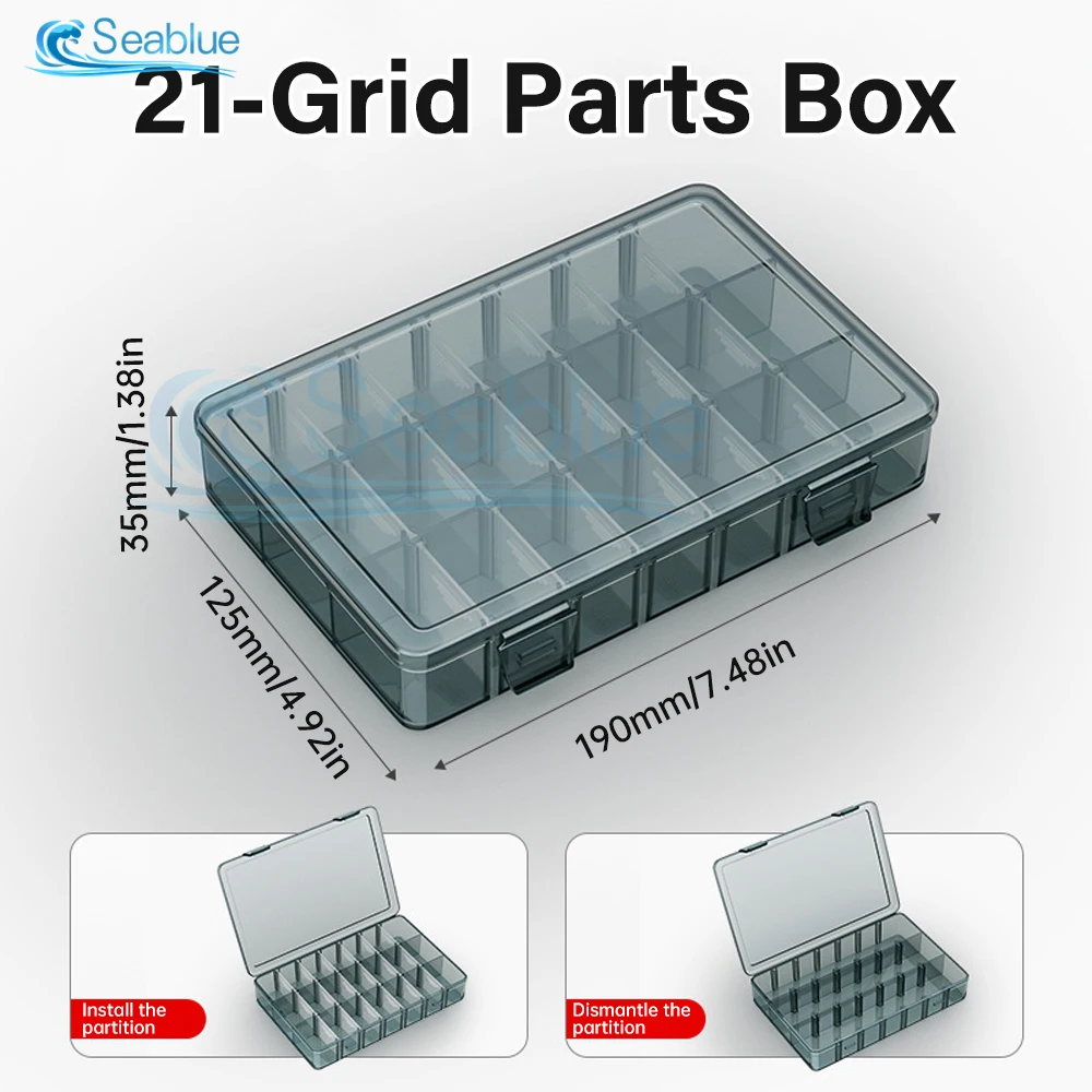 Plastic Tool Parts Box Storage Screw Box Tool Classification Electronic Component Drill Bit Accessories Thickened Grid Box