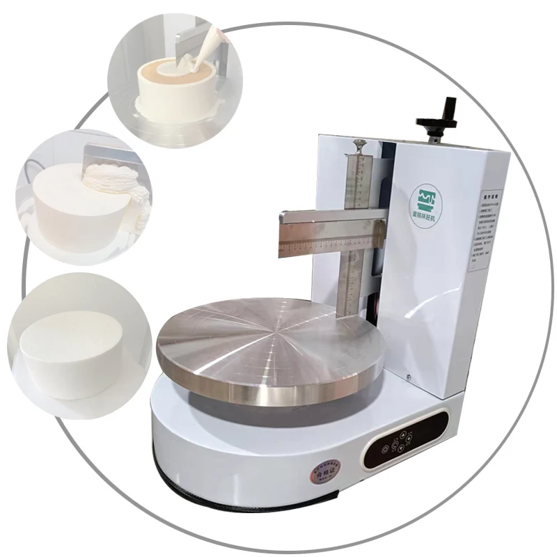 Ronde Cake Crème Verspreiden Coating Vulmachine Automatische Verjaardagstaart Verspreid Machine Cake Brood Crème Decoratie Strooier