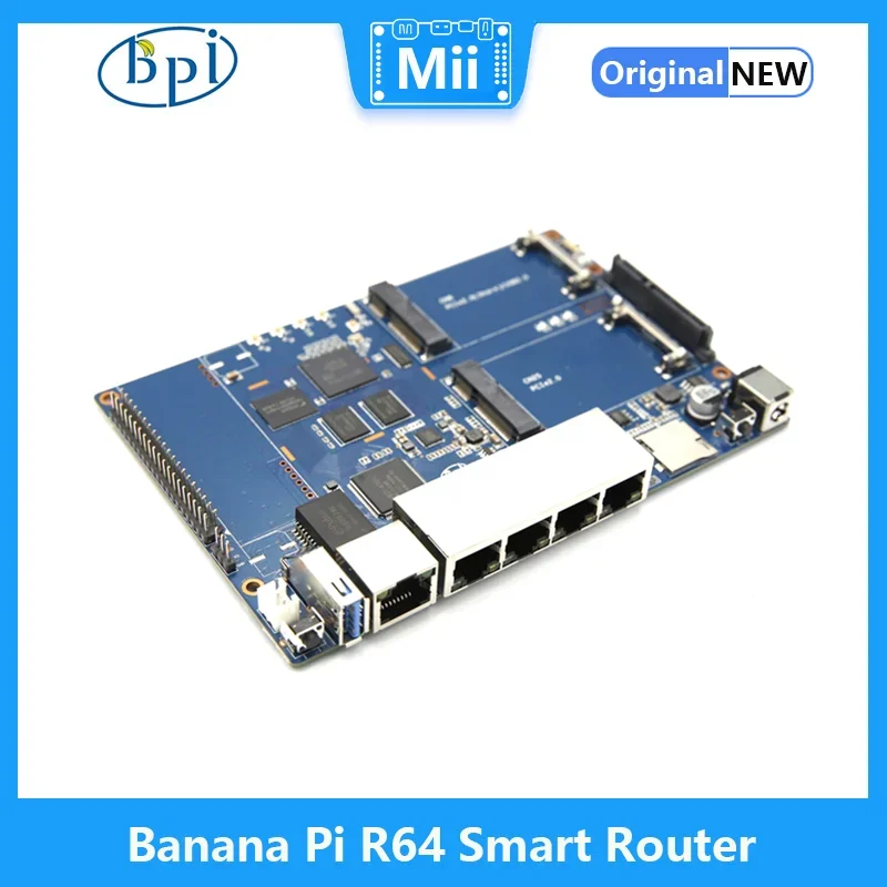 Banana pi BPI-R64 roteador inteligente baseado placa de desenvolvimento uso mediatek mt7622 64bit 5 porto 10/100/1000 mb ethernet porto