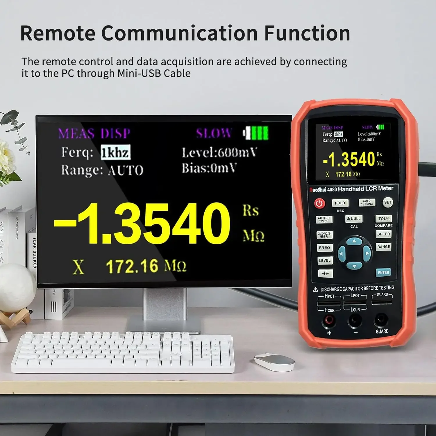 Handheld LCR Meter Accuracy Digital Bridge Capacitance Inductance Resistance Multimeter Tester Calibration USB Super Capacitor