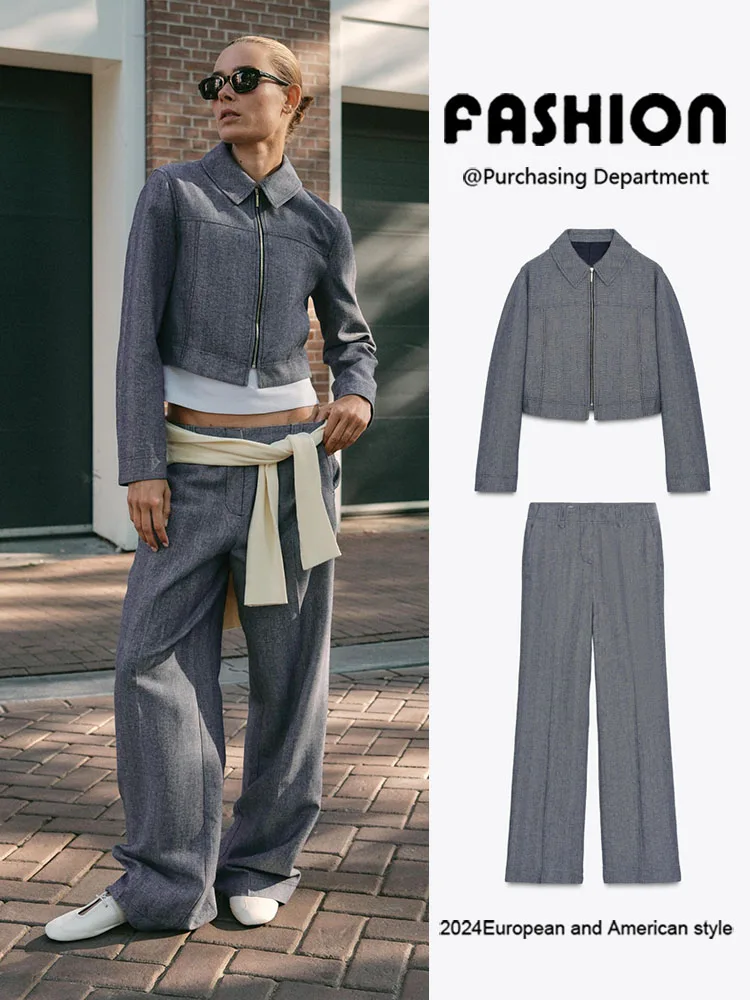 

Новые женские брюки Suiting Jaet с высокой талией, осенняя коллекция 2025 года, рабочая одежда Ele Profional, модная этническая одежда