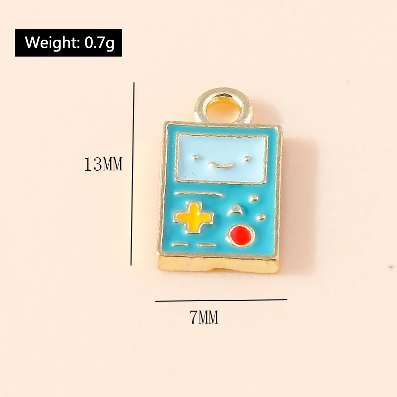 10pcs Kawaii Enamel PSP Games Console Charms Cute Pendants for DIY Jewelry Making In Bulk