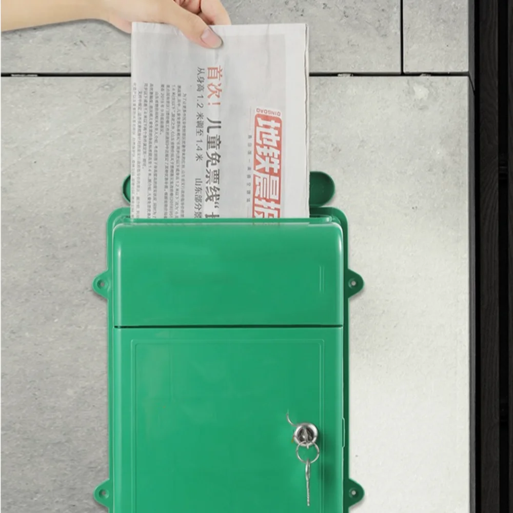 Wall Mount Mailbox Letter Box Plastic with Lock Mail Box Easy To Install Waterproof Mailbox Versatile Drop Box