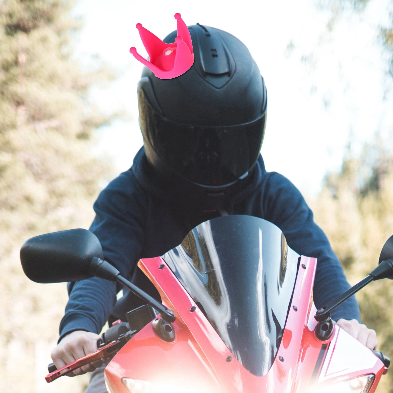 

1Pcs Ornament Decoration Premium Silicone Motorcycle Suction Cup Bright Color Reusable Adhesive Headwear