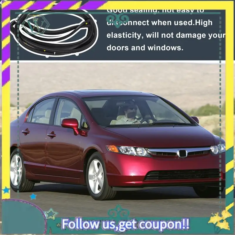 

Модернизированная 1 пара уплотнителей задней двери, водонепроницаемая клейкая лента 72850-SNA-A01 72810-SNA-A01 для Honda Civic 2006-2010