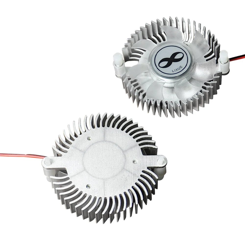 Aluminum Heatsink With DC12V Cooling Fan XH2.0 Interface 4300RPM For High Power LED Light CPU Graphics Card