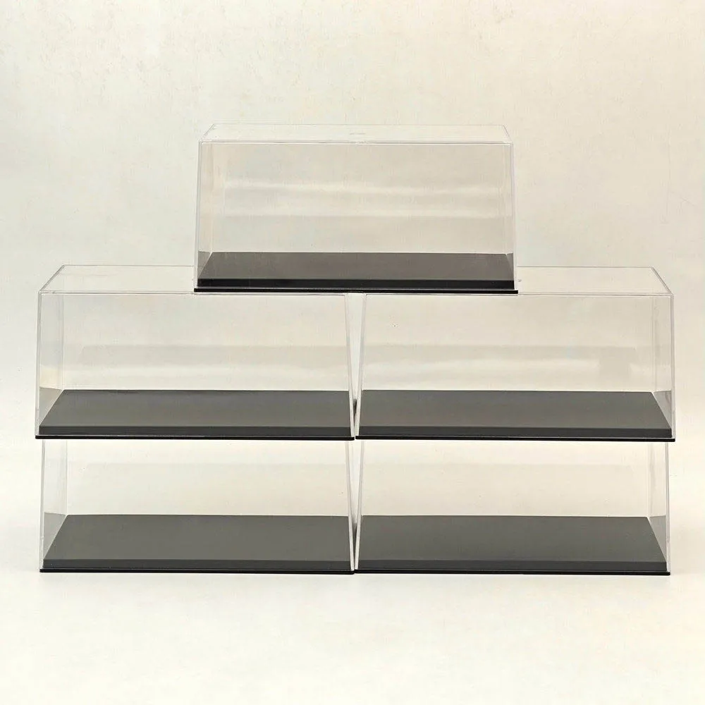 15.3cm 6\'\' Acrylic Boxes Display Case Stand Box Storing Transparent DustProof for 1:72,1:43 Scale Toys Car Models