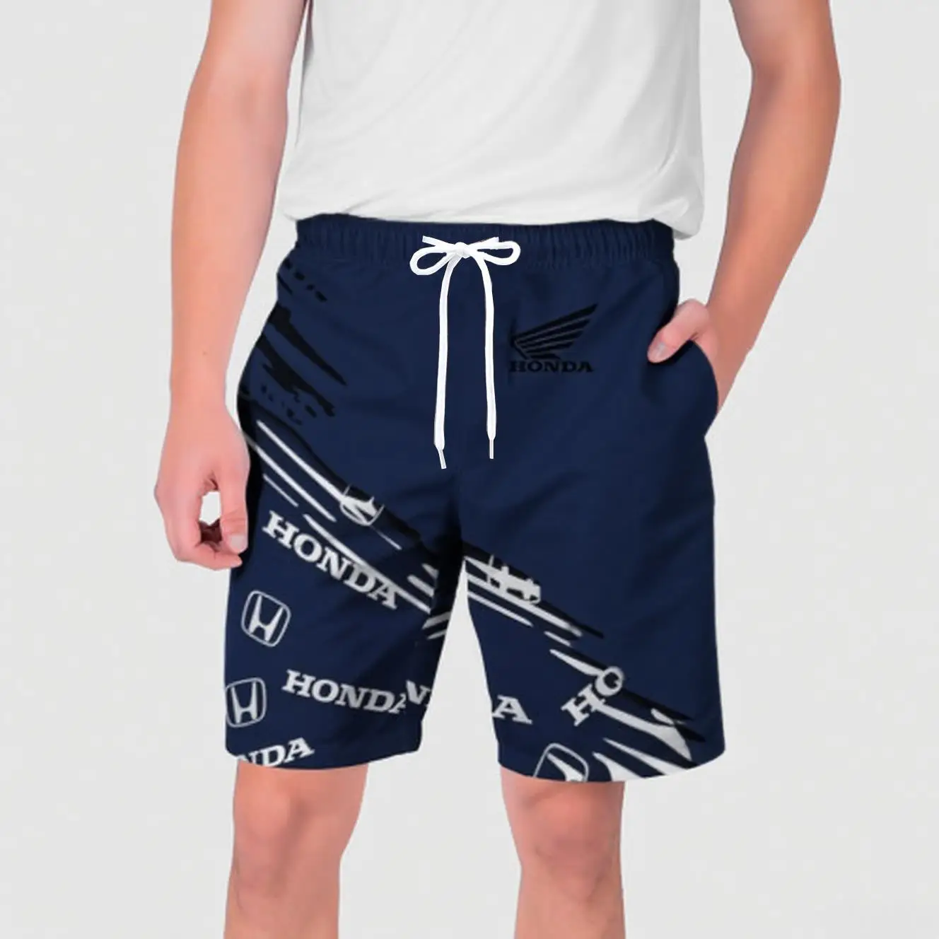 

Шорты для езды на мотоцикле с 3D принтом, быстросохнущие дышащие спортивные шорты с короткими рукавами для мужчин и женщин, шорты для верховой езды Honda