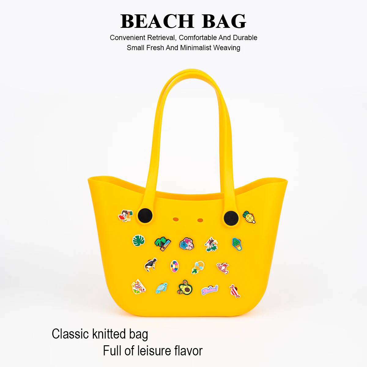 

Large-Capacity Eva Tote Bag, Removable Handle, Decorative Buckle, Free Decorative Buckle with Free Position, Summer Beach Energetic Style, Suitable for Sports Travel, Swimming Beach Gym, Versatile Carry-On Mobile Phone Books, Towels, Water Kettles and Tab