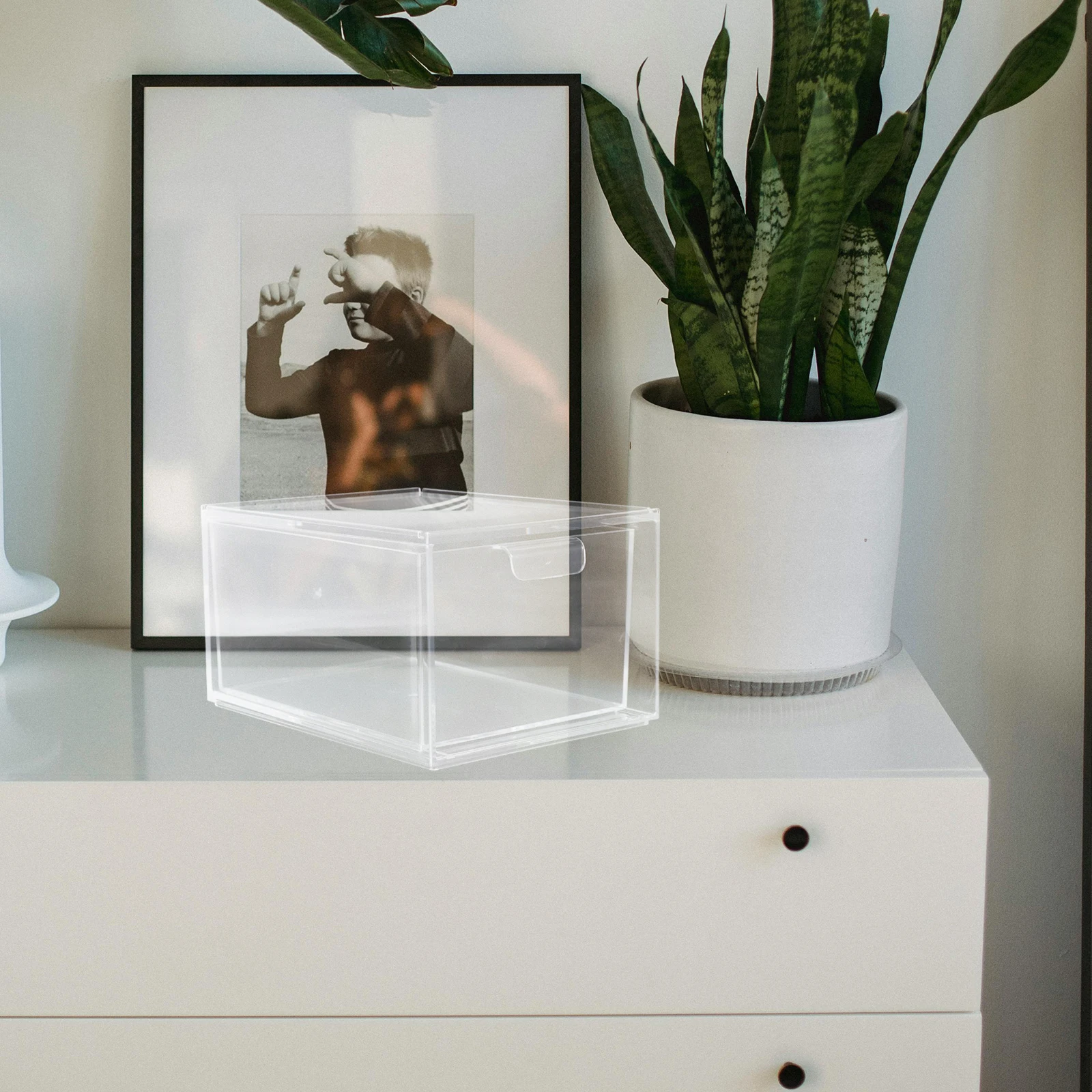 

Transparent Stackable Desk Organizer for Cosmetics Jewelry Small Objects Modern Design Tidy Storage Box Makeup Accessories