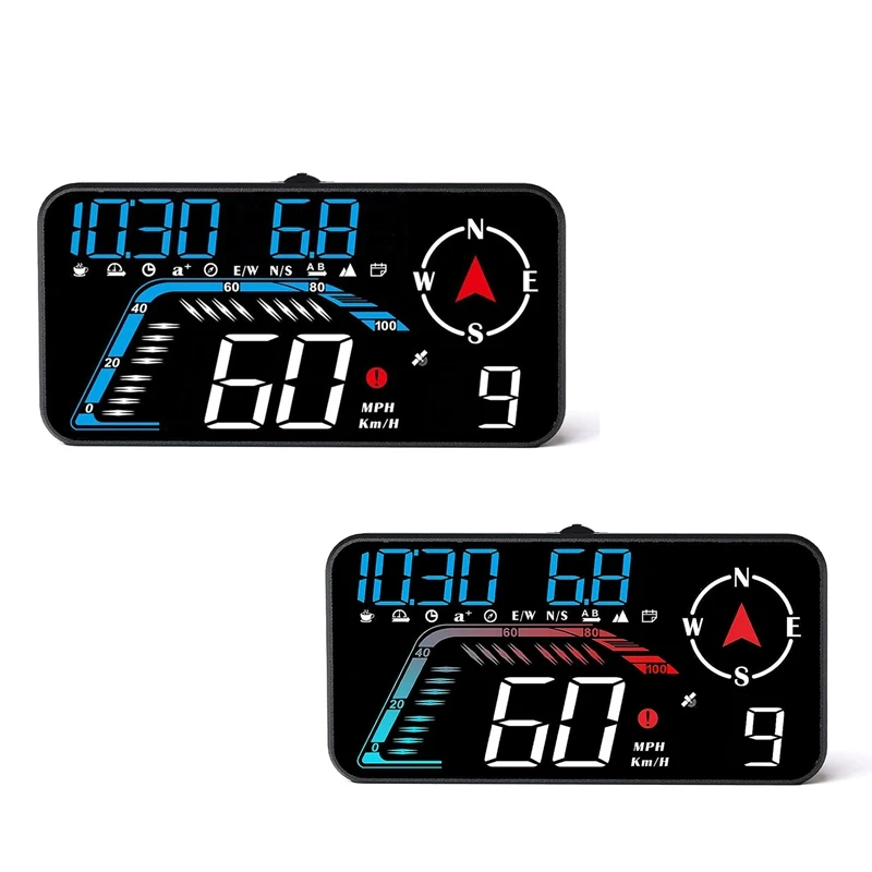 G12 HUD Head-Up Display GPS Car Display Speeding Alarm Driving Speed Universal As Shown Durable Easy Install