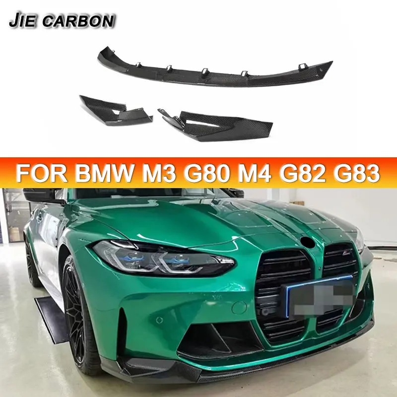 For BMW M3 G80 M4 G82 G83 carbon fiber car front bumper chin spoiler front lip splitter modified auto parts