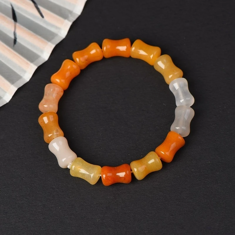 

New Natural Boutique Gobi Chicken Oil Yellow Bamboo Bracelet Bracelet