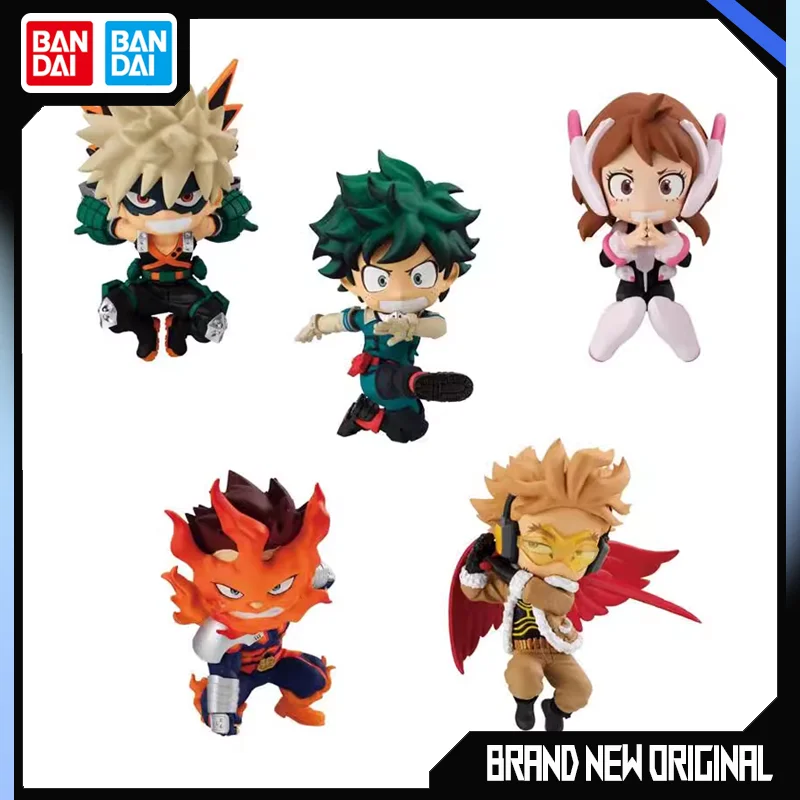 BANDAI My Hero Academia Action Figures Model Bakugou Deku Kirishima OCHACO Gashapon Ornament Official Genuine