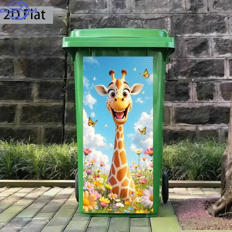 Trend‑focused 2D Printed Decal Decor Ornament for Multipurpose Household Trash Dustbin