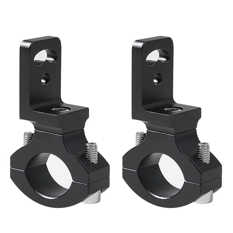 2X Universal 22Mm 25Mm 7/8Inch Motorcycle Headlight Bracket Spotlight Holder Tube Clamp For Cafer Racer Chopper,TG82