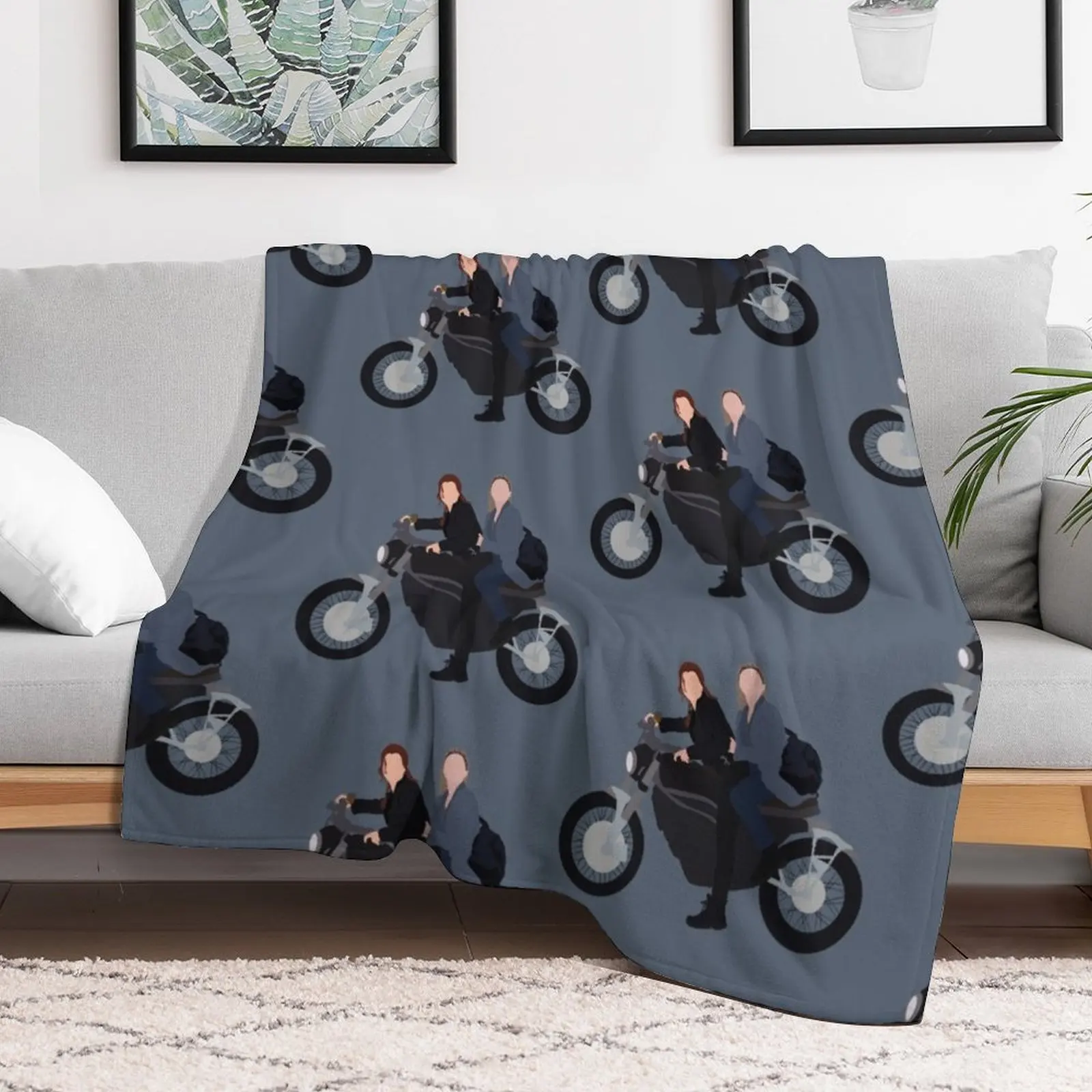 

Motorcycle N & Y Throw Blanket Large Polar Designers Blankets